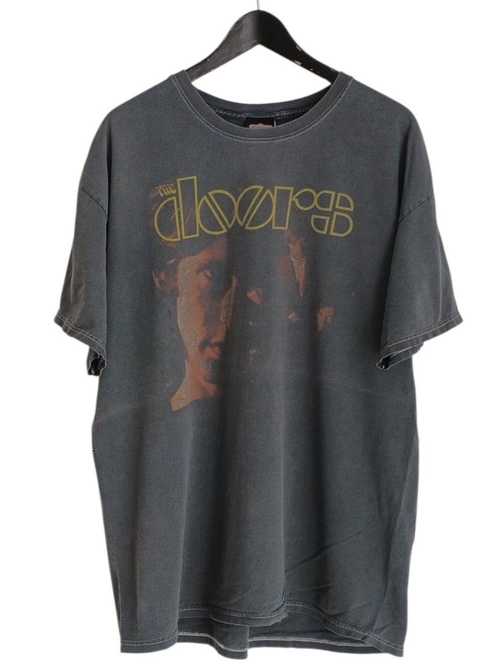 VTG Y2K The Doors Band Tee Grey Distressed Faded Winterland Size XL